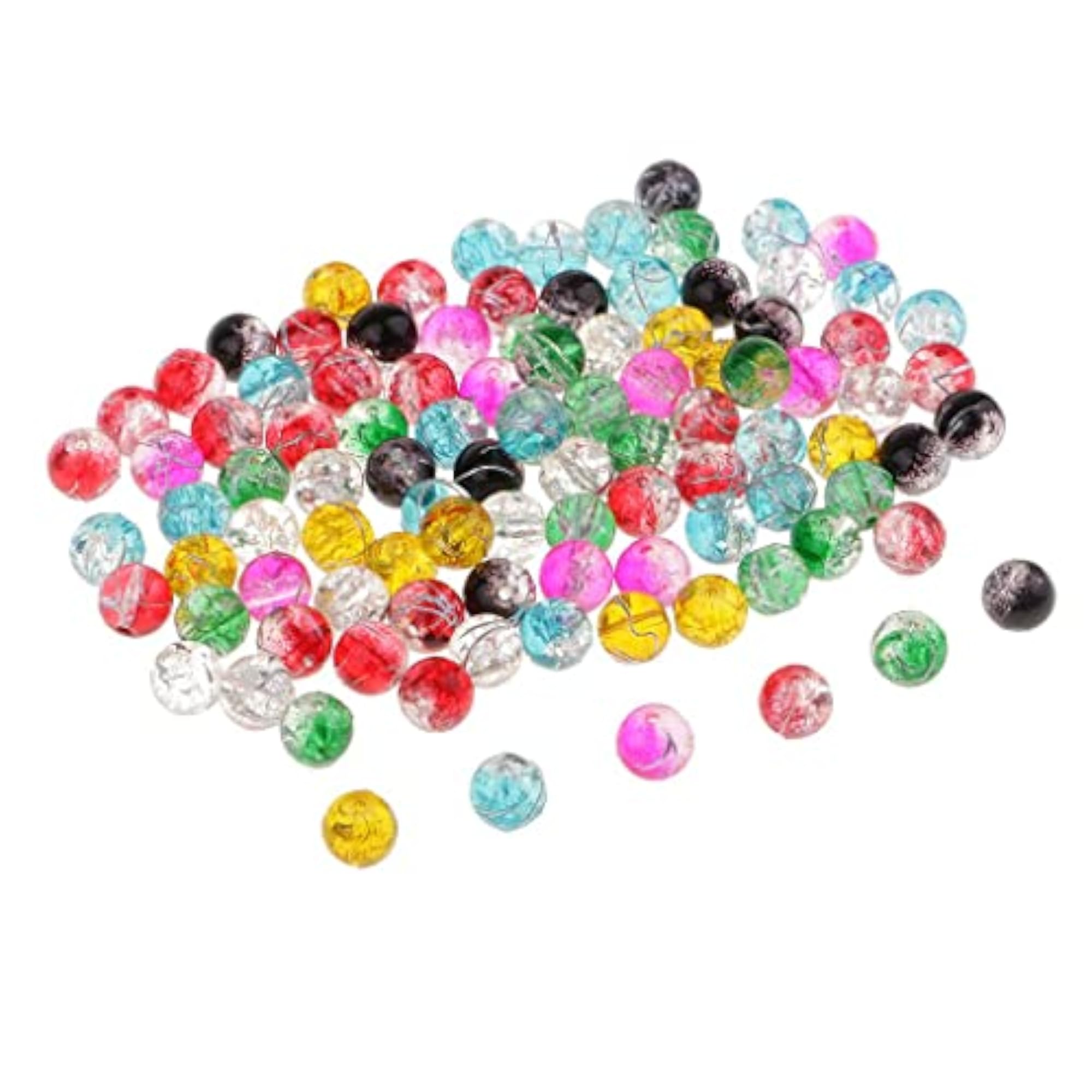 100Pcs Glass Round Spacer Loose Beads